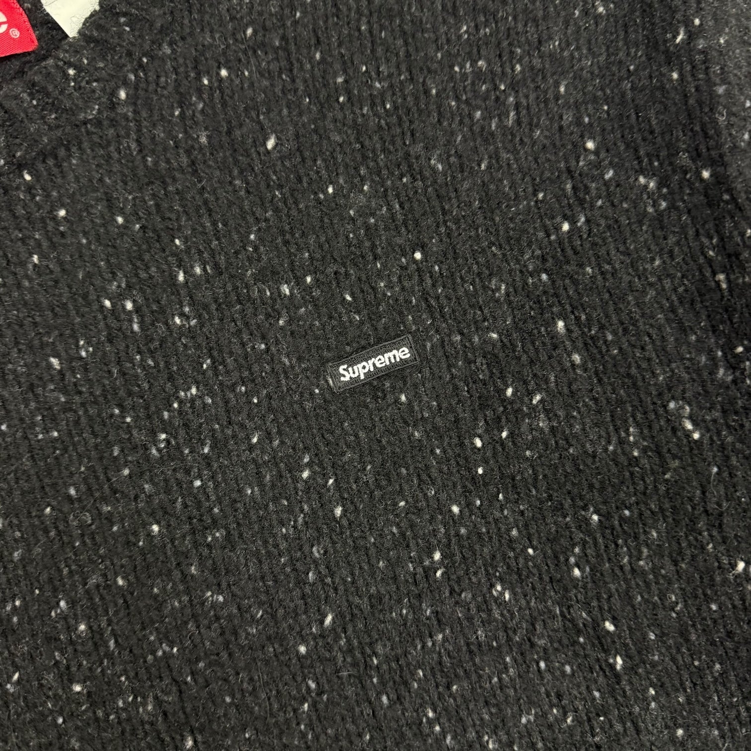Supreme Speckle Small Box Logo Knit Crewneck Black