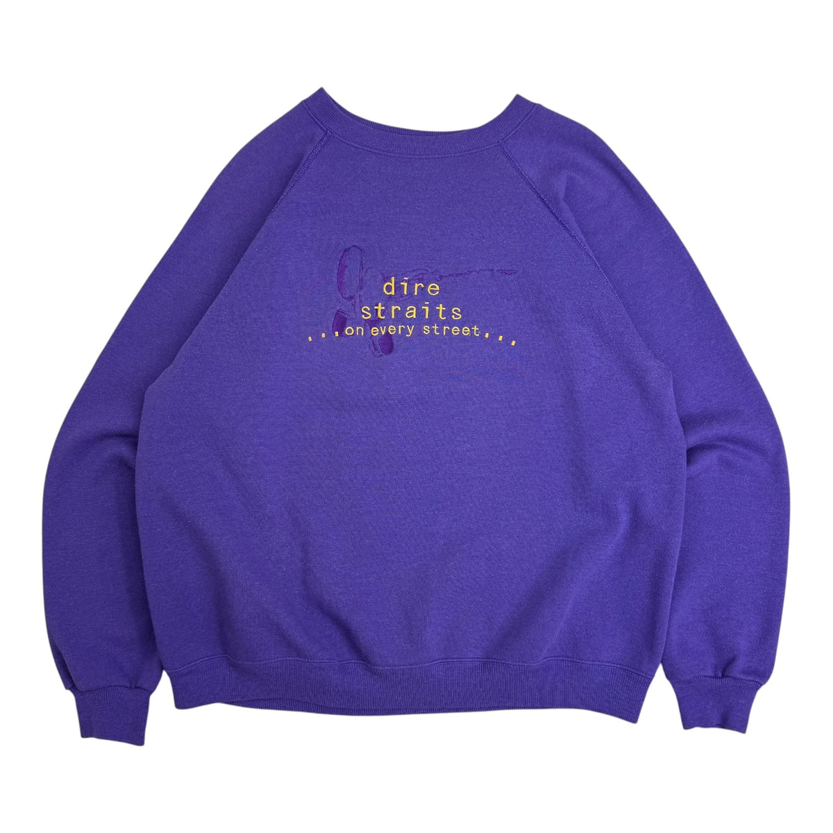 Vintage Dire Straits ‘… On Every Street…’ Crewneck Purple