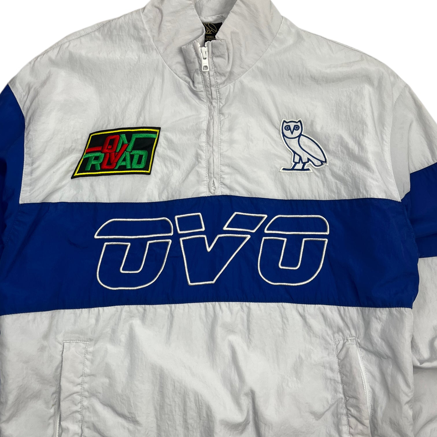 OVO Track Suit Half Zip White/Royal Blue