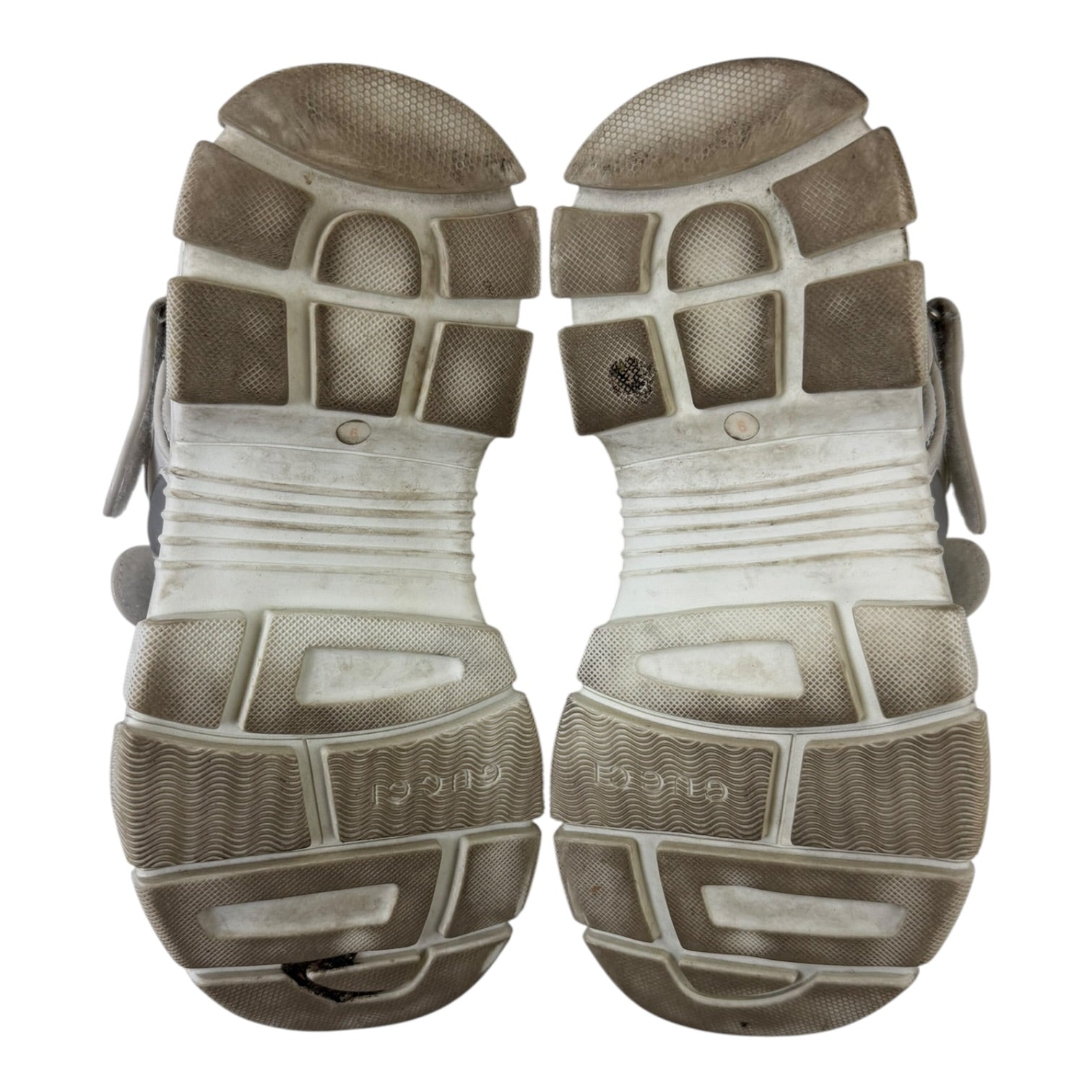 Gucci Leather and Mesh Sandals White