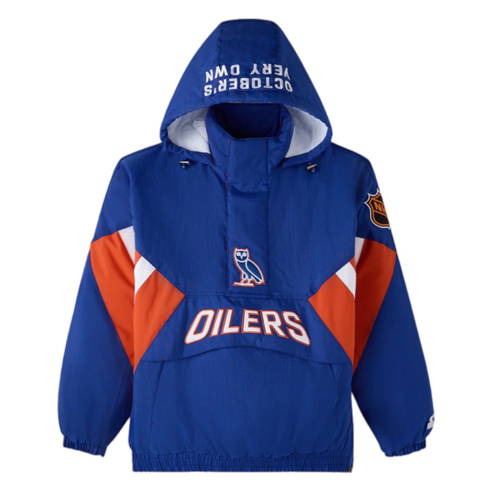 OVO x Starter Edmonton Oilers Half-Zip Hooded Jacket