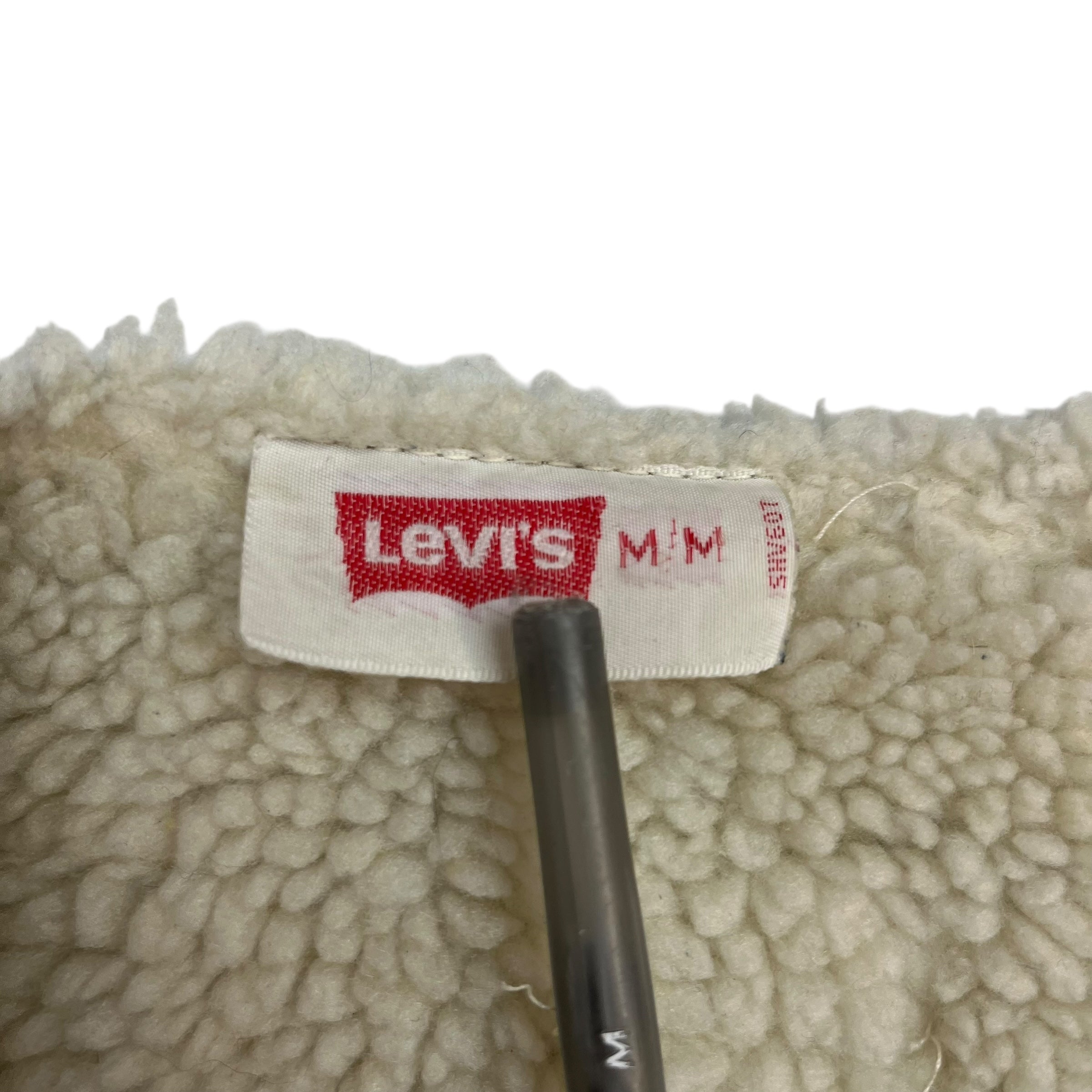 Vintage Levi’s Sherpa Lined Denim Vest Medium Wash Blue