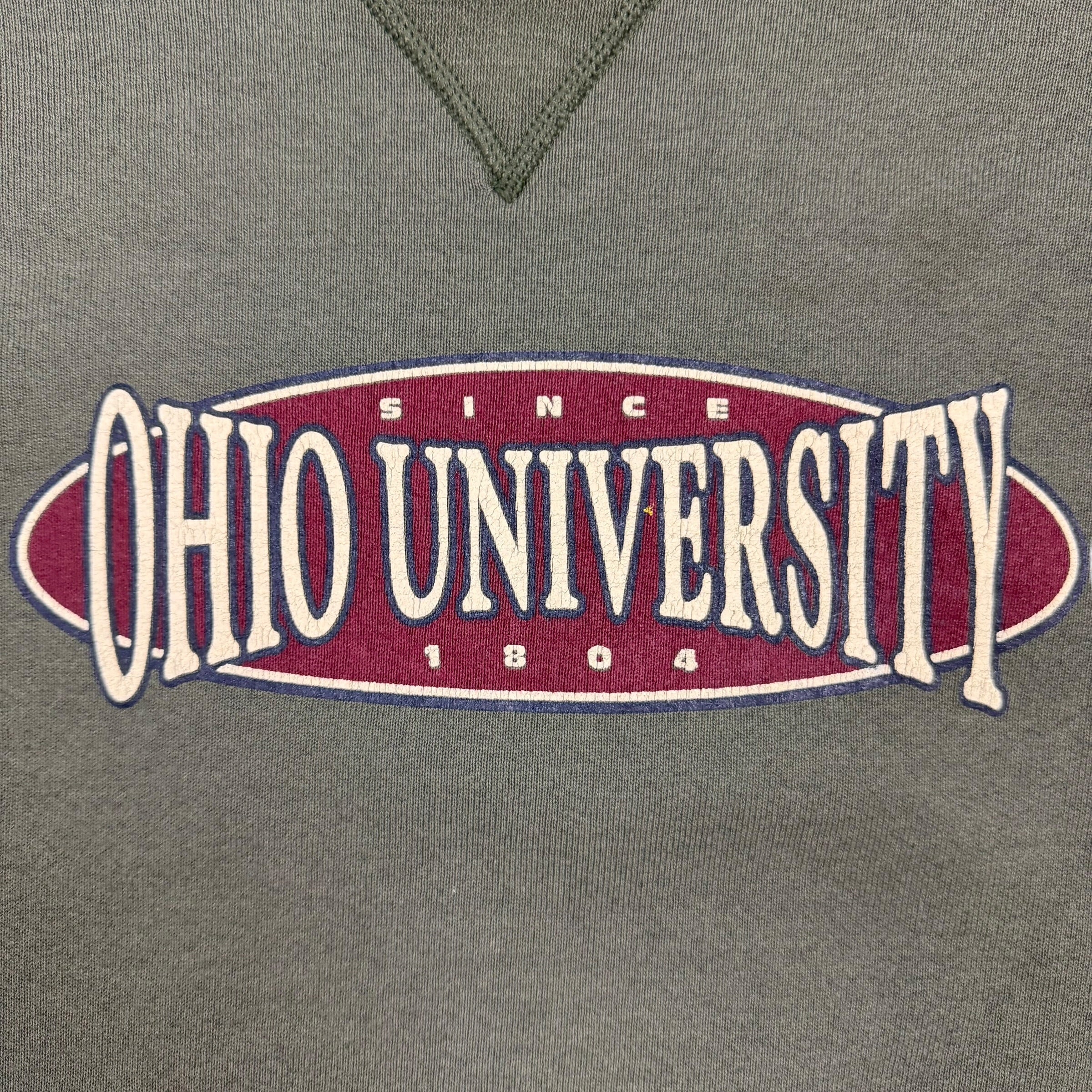 Vintage Ohio University Crewneck Olive Green