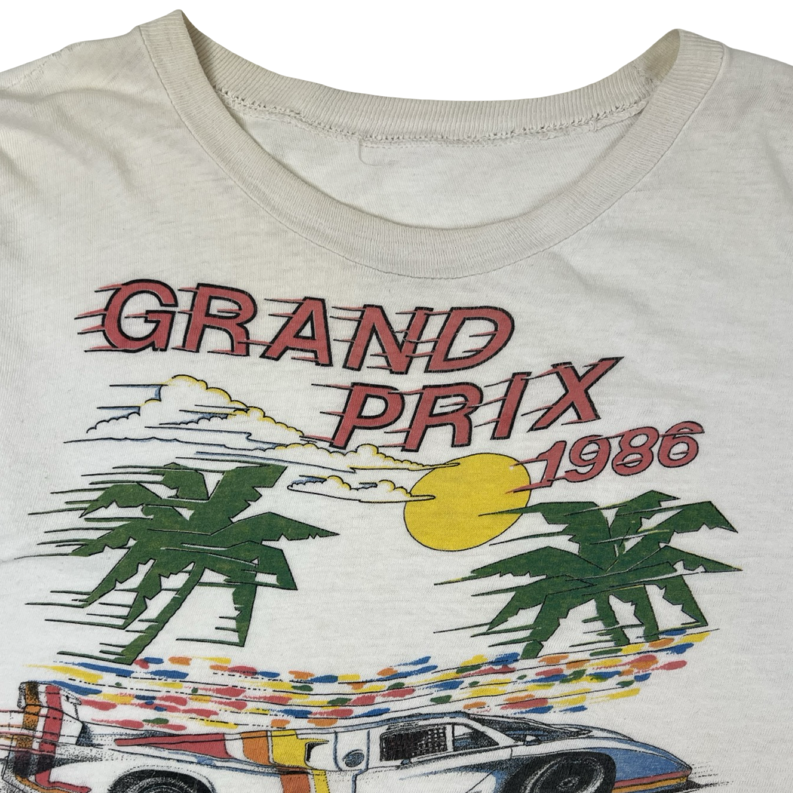 Vintage 1986 Grand Prix Palm Beach T-Shirt White