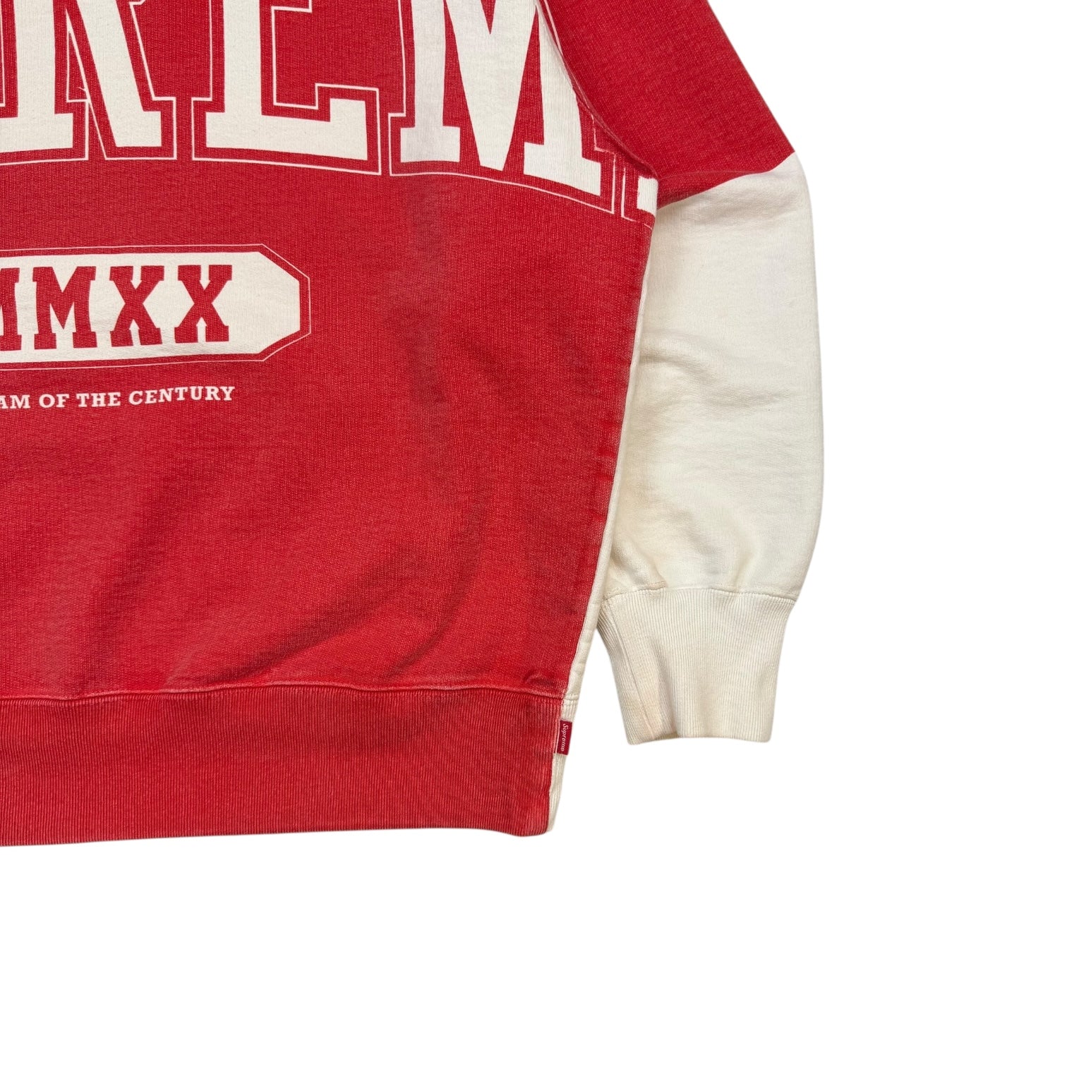 Supreme Overprint Crewneck Red/White