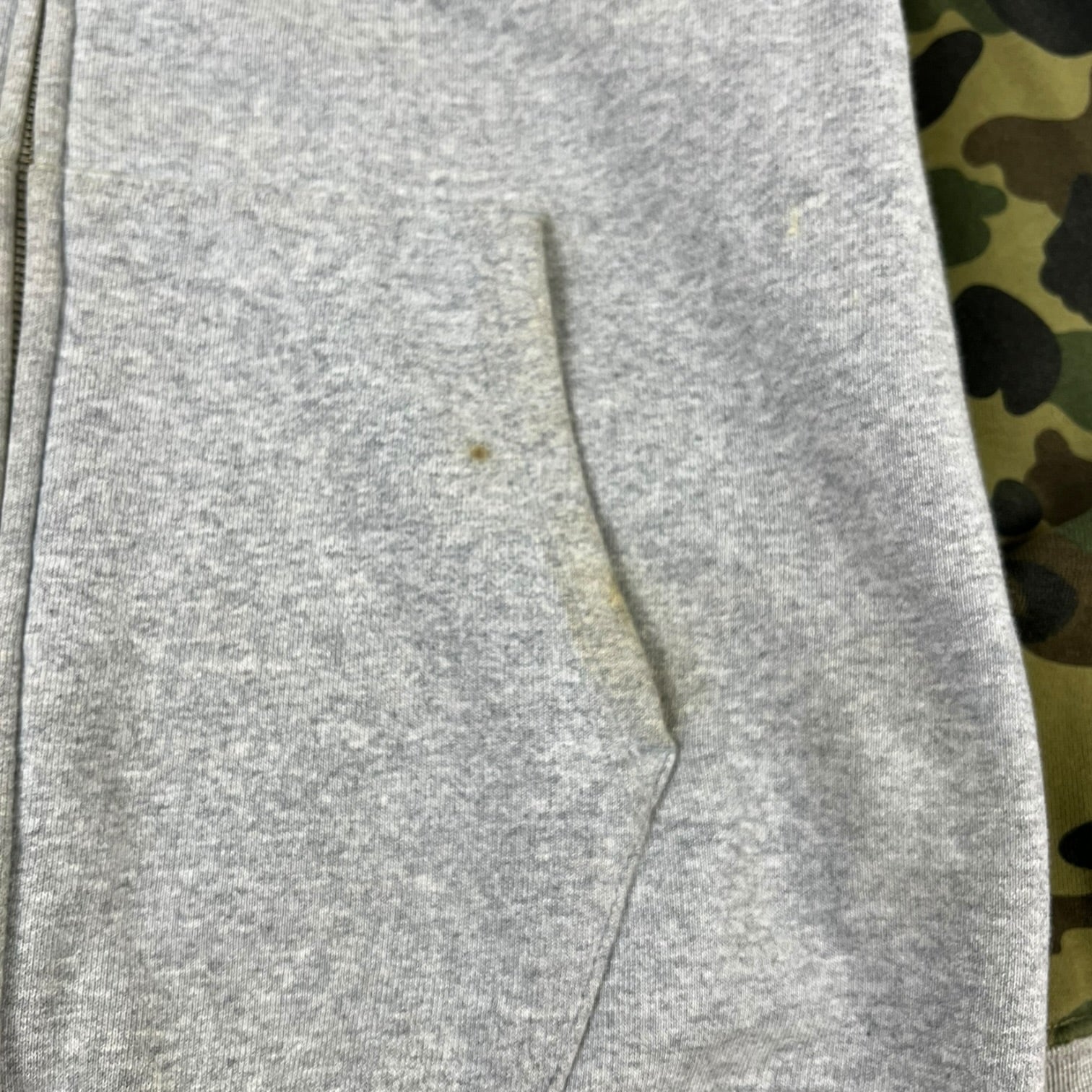 A Bathing Ape Camo Shark Full Zip Hoodie Grey