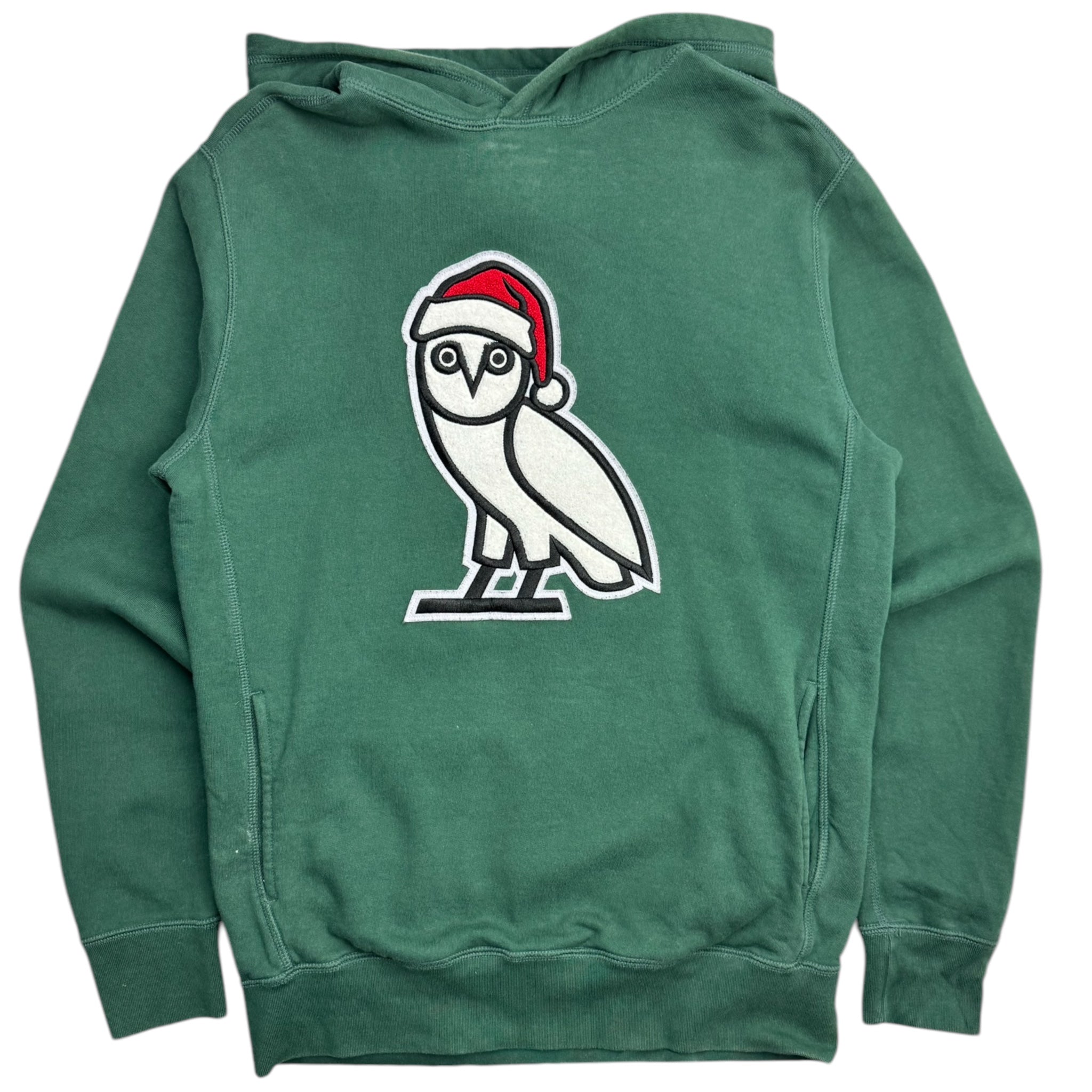 OVO Christmas Owl Hoodie Forest Green