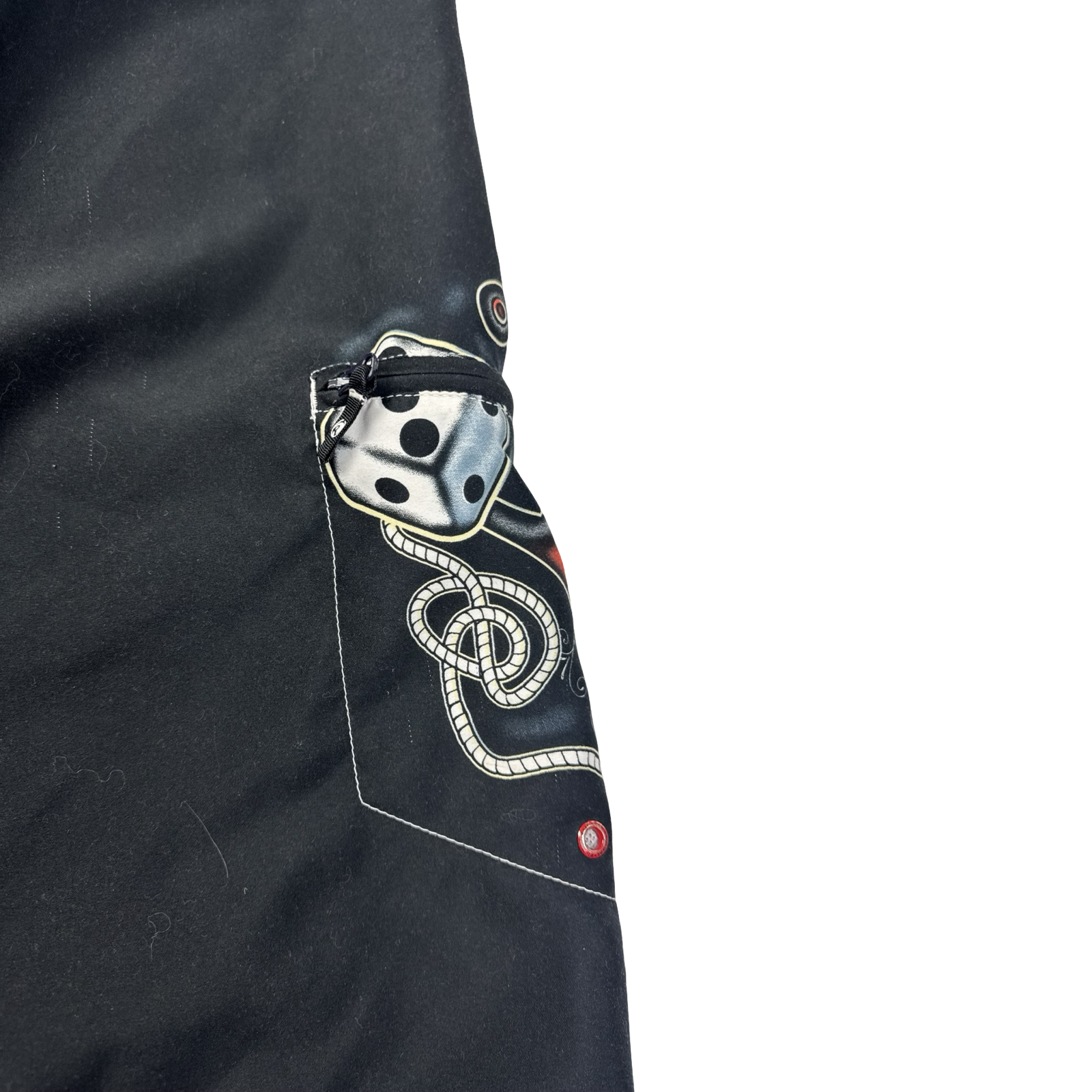 Vintage Y2K Ripzone Tattoo Board Shorts Black