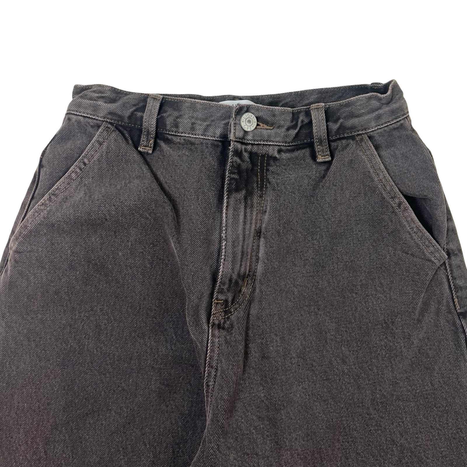 Light Grey Baggy Relaxed Utility Denim Jeans