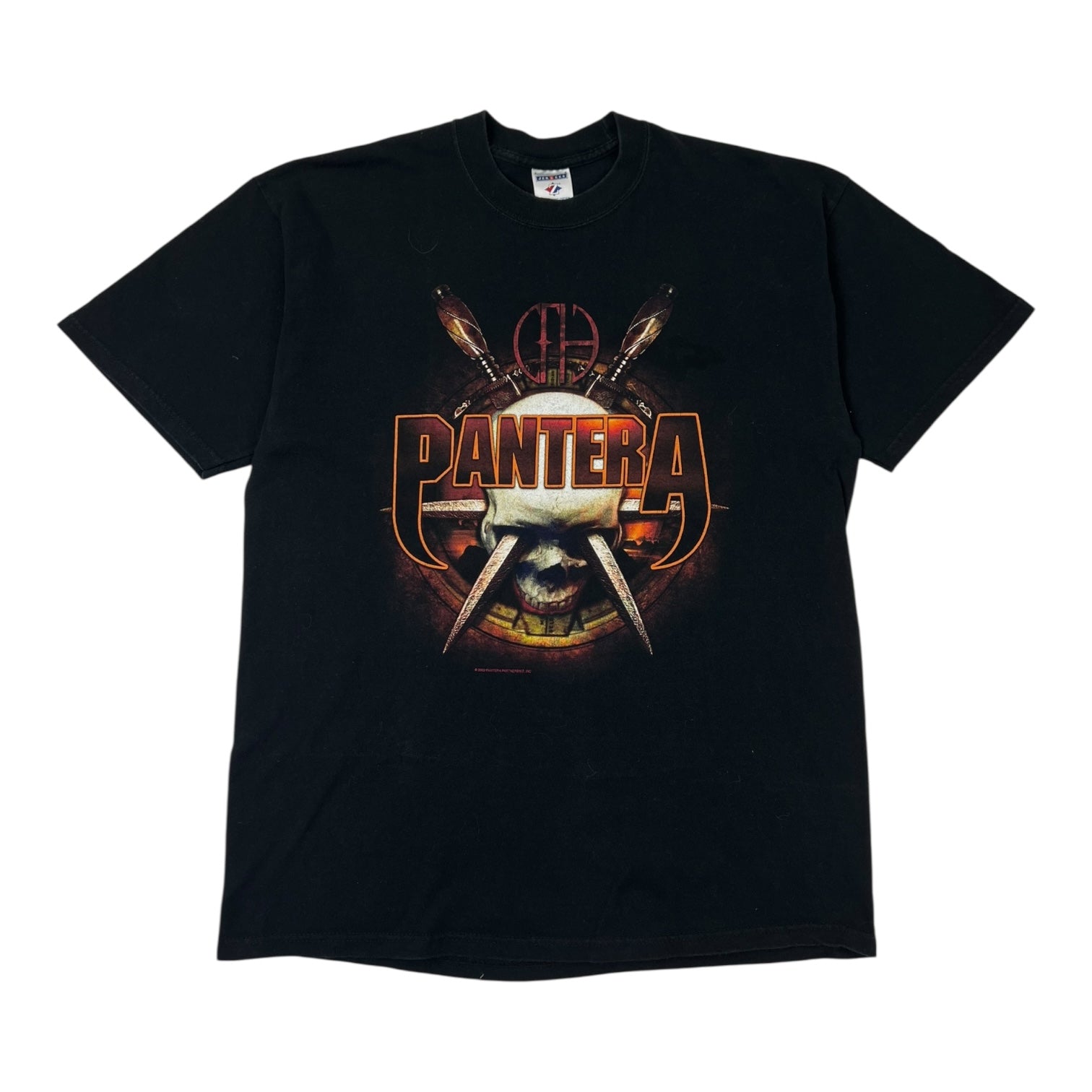 Vintage 2003 Pantera Skull & Swords T-Shirt Black