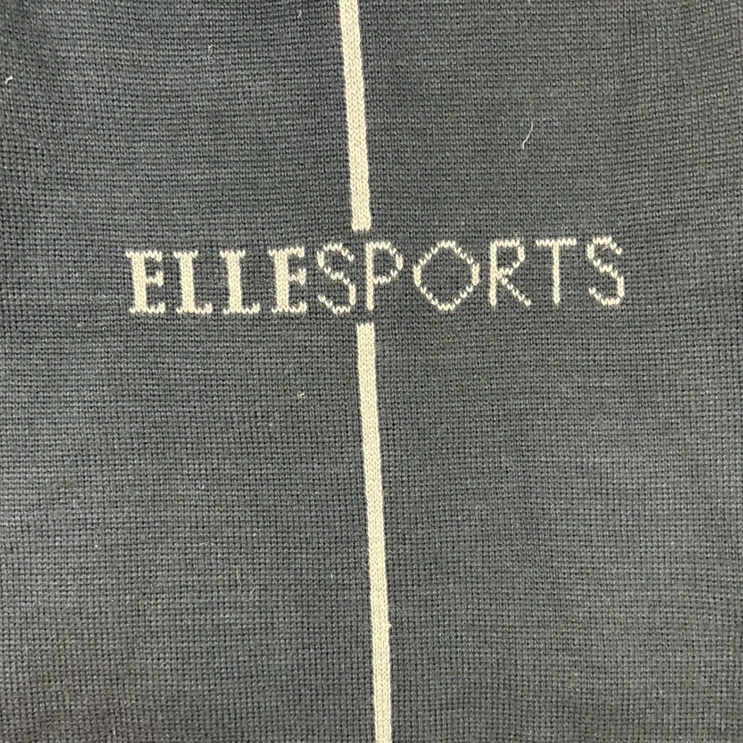(W) Vintage Elle Sports Knit Active Hooded Jacket Grey/Navy