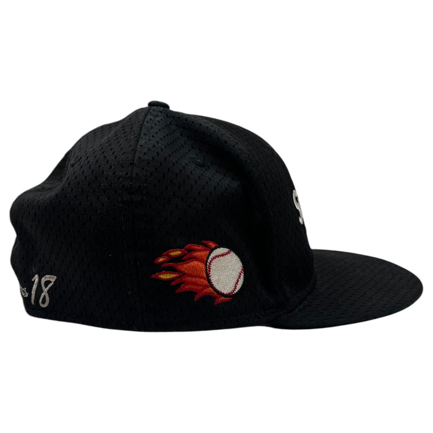 Supreme x New Era Mesh Box Logo Fitted Hat Black