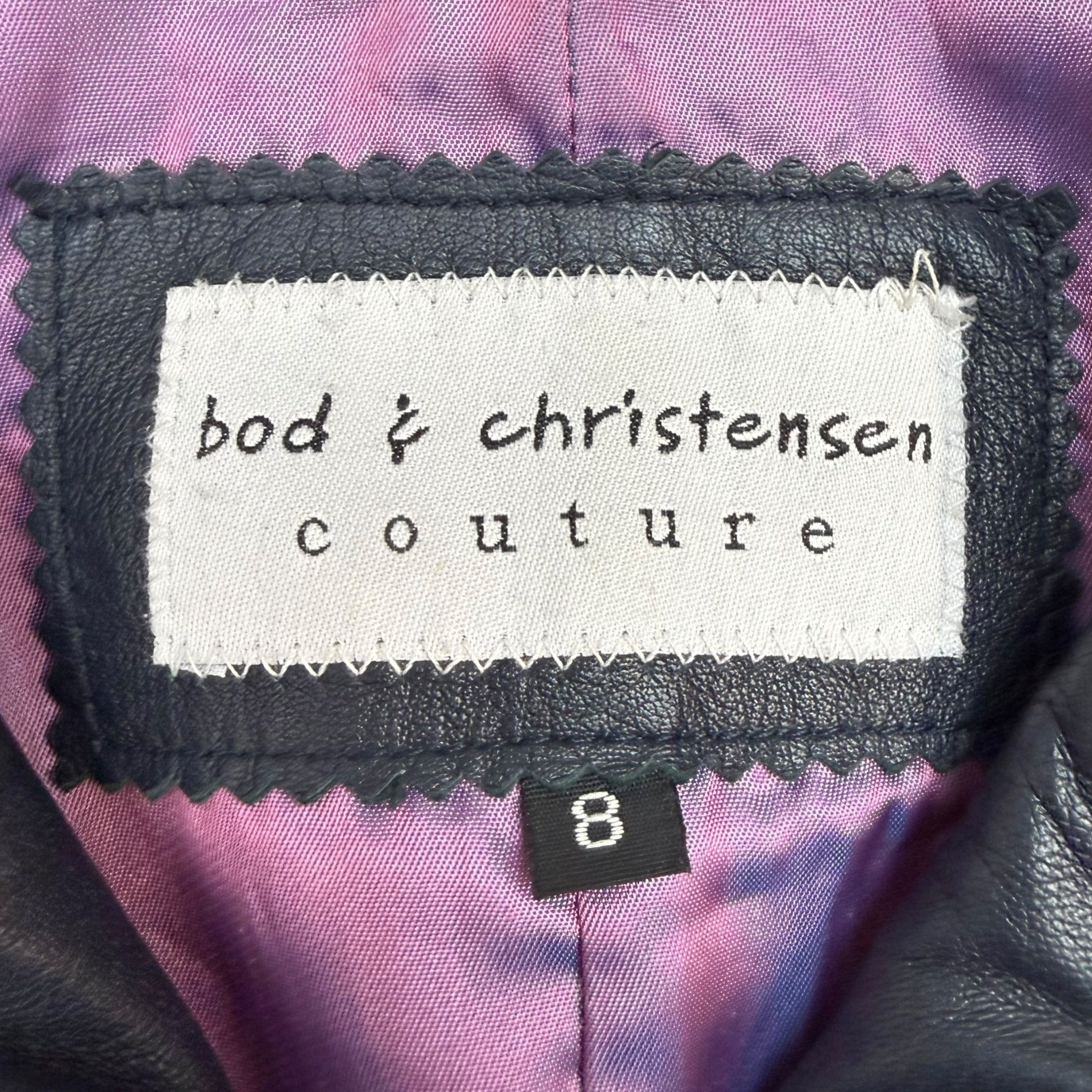 (W) Vintage Bod & Christensen Leather Jacket Black