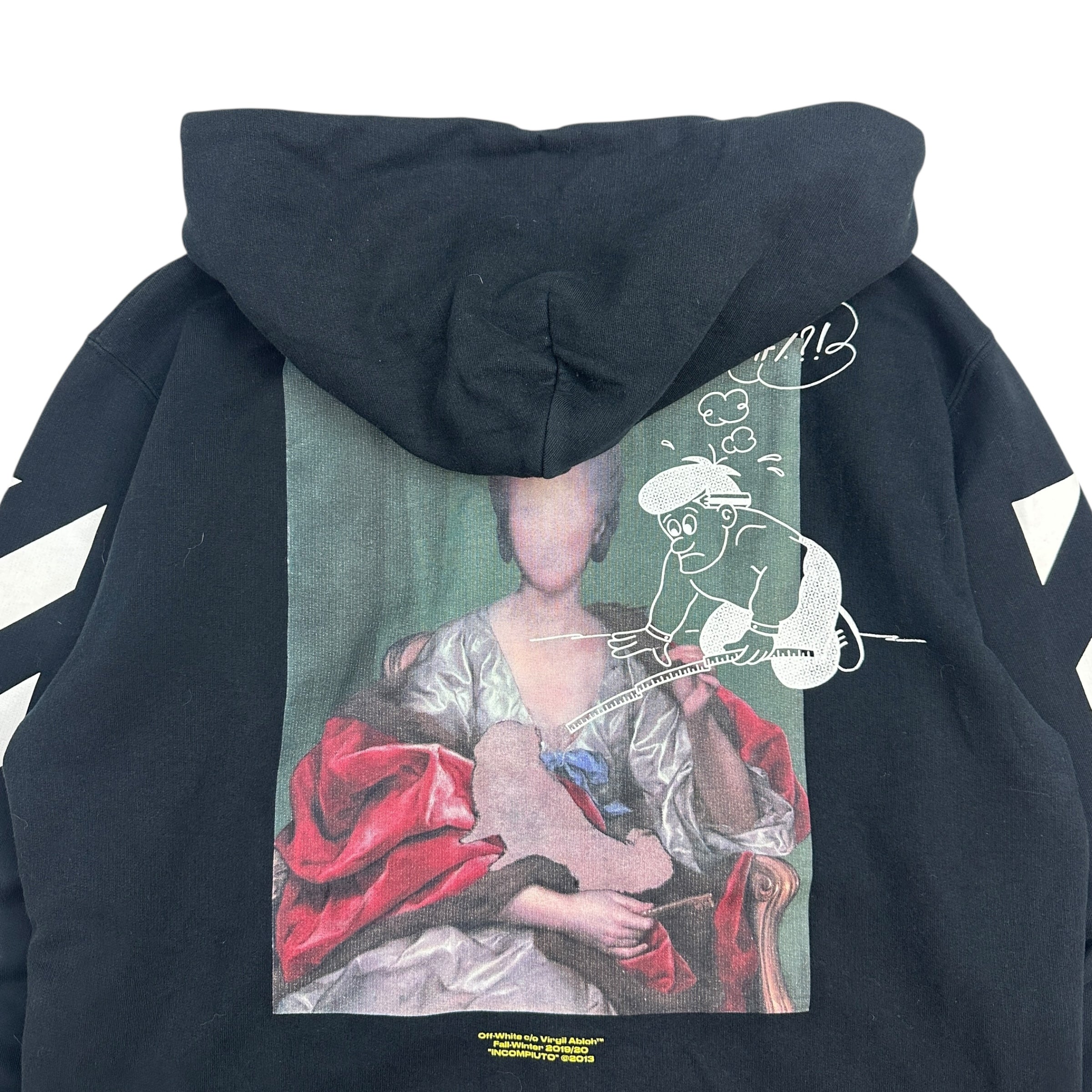 Off White Incomputa Zip Up Hoodie Black