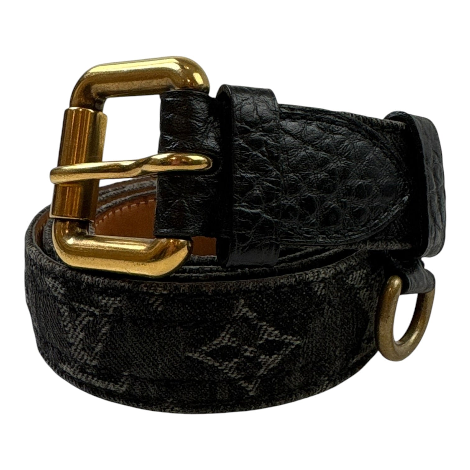 Louis Vuitton Marc Jacobs Monogram Denim Belt Black