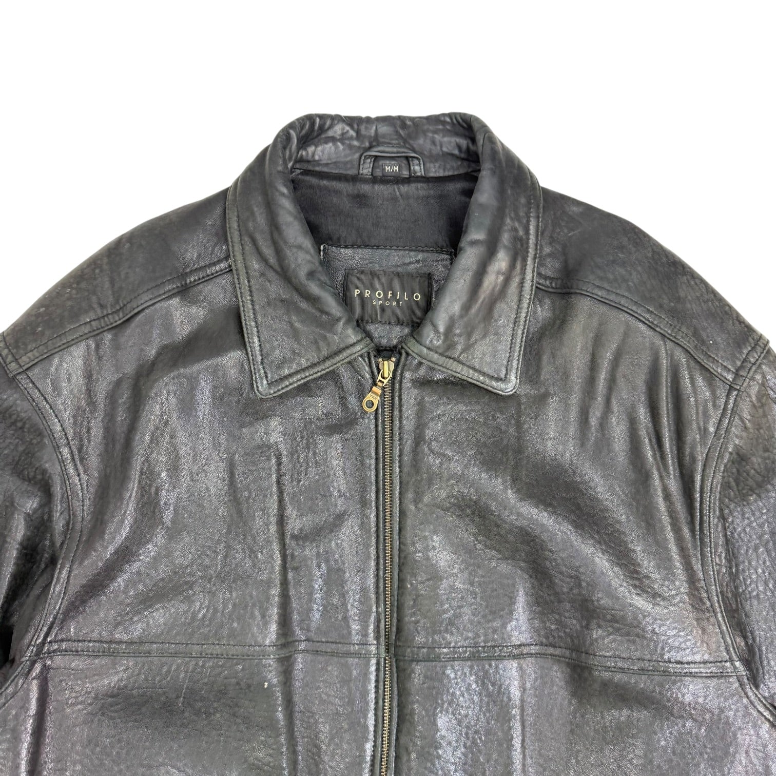 Vintage Profilo Leather Jacket Black