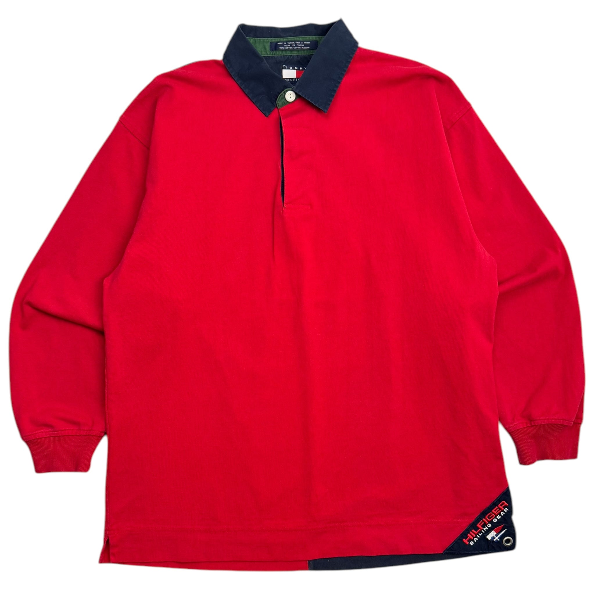 Vintage Tommy Hilfiger Sailing Gear Rugby Red