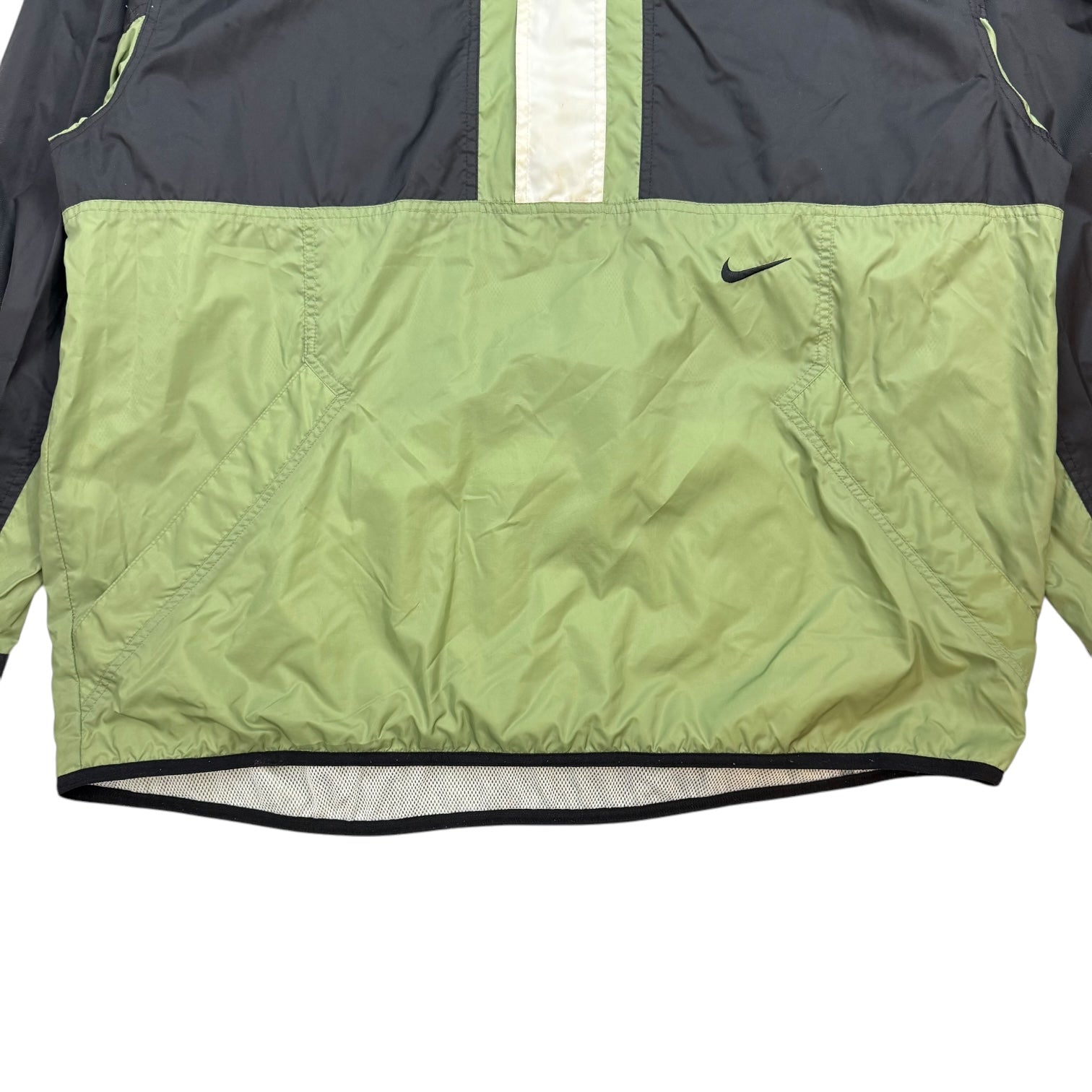 Vintage Nike Quarter Zip Windbreaker Black/Green