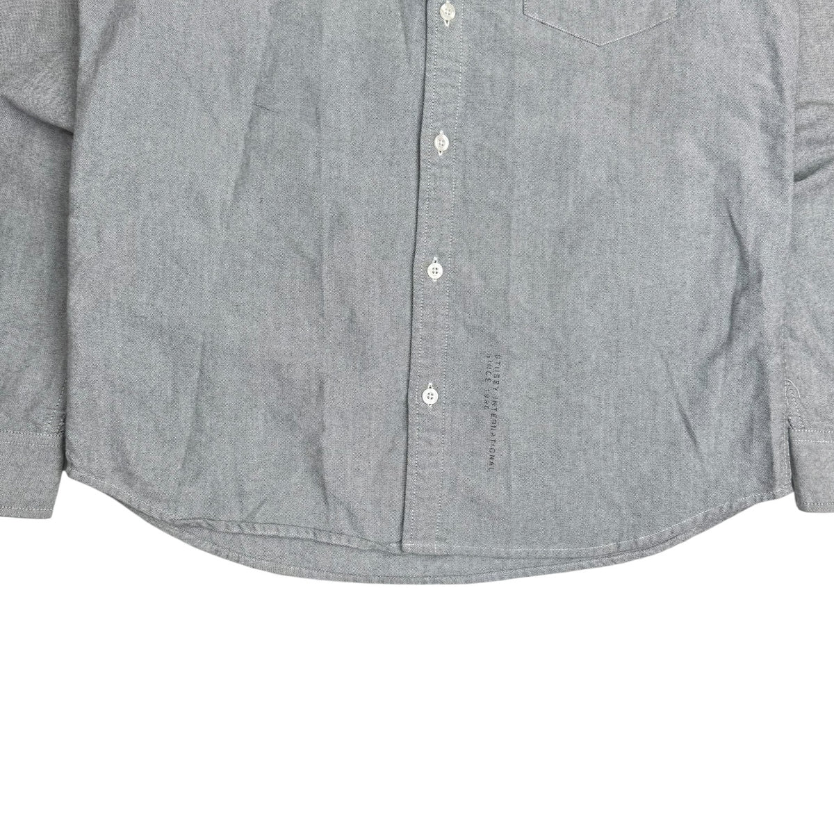 Y2K Stussy Button Up Shirt Grey/Camo