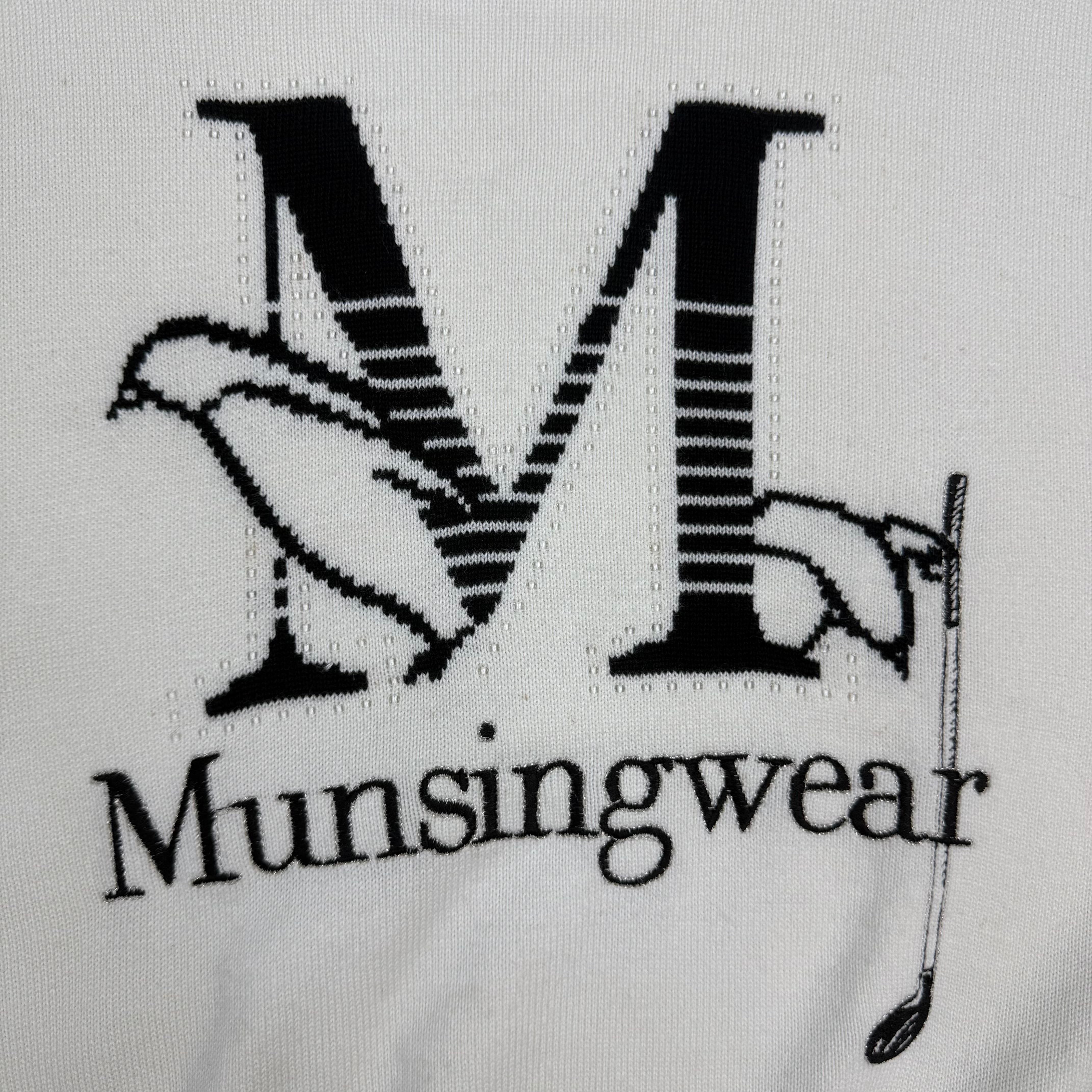 Vintage Munsingwear Golf Knit Sweater White