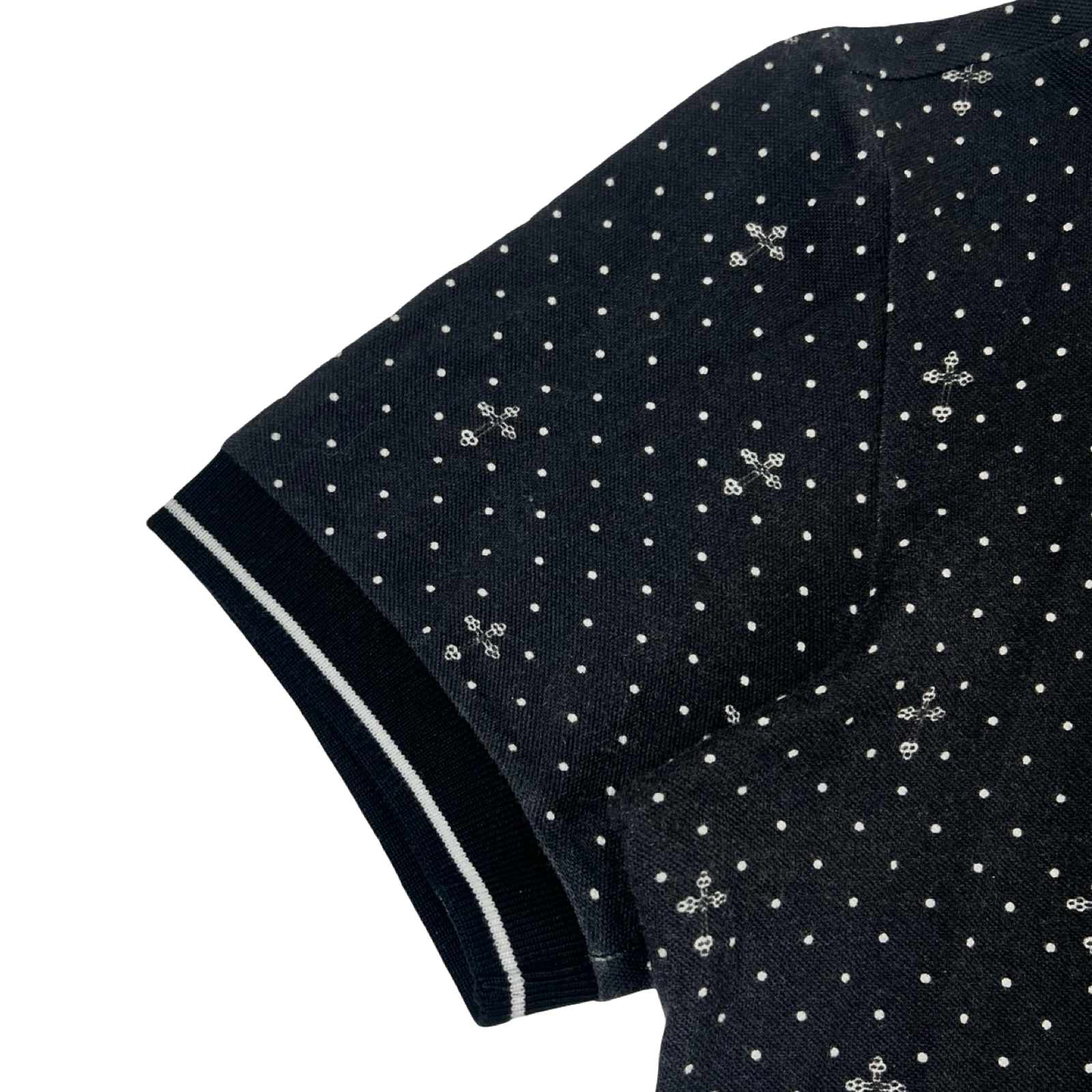 Dolce & Gabbana Crown & Fleur-de-lis Micro-Print Polo Shirt