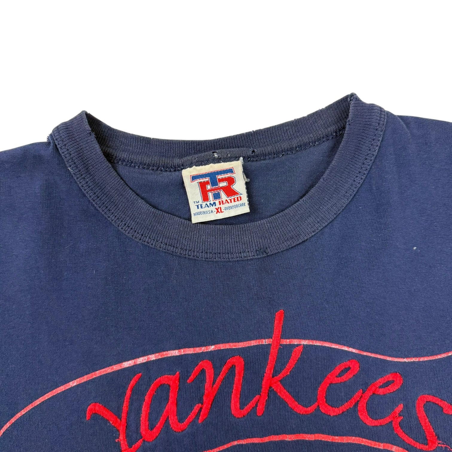 1995 New York Yankees Stitch T-Shirt Navy