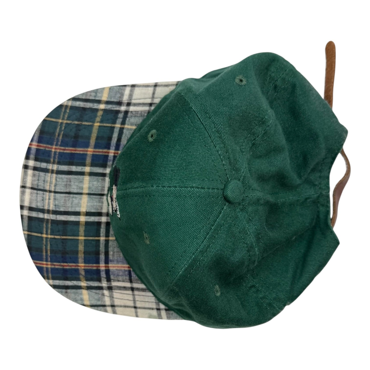 Vintage Disney Mickey Mouse Golf Tartan Strapback Hat