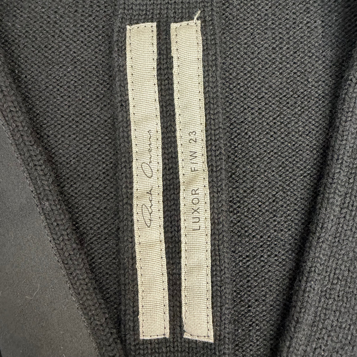 FW23 Rick Owens Luxor Peter Cardigan Black