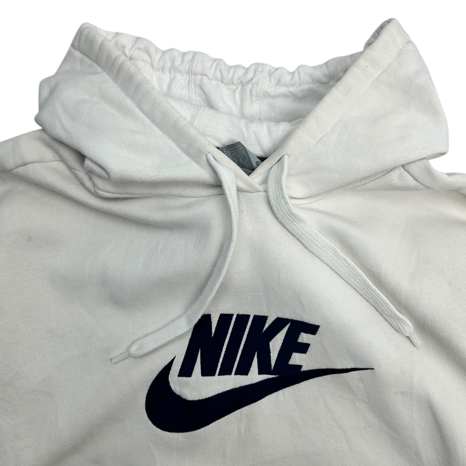 Vintage Nike Large Logo Spell Out Hoodie White/Navy