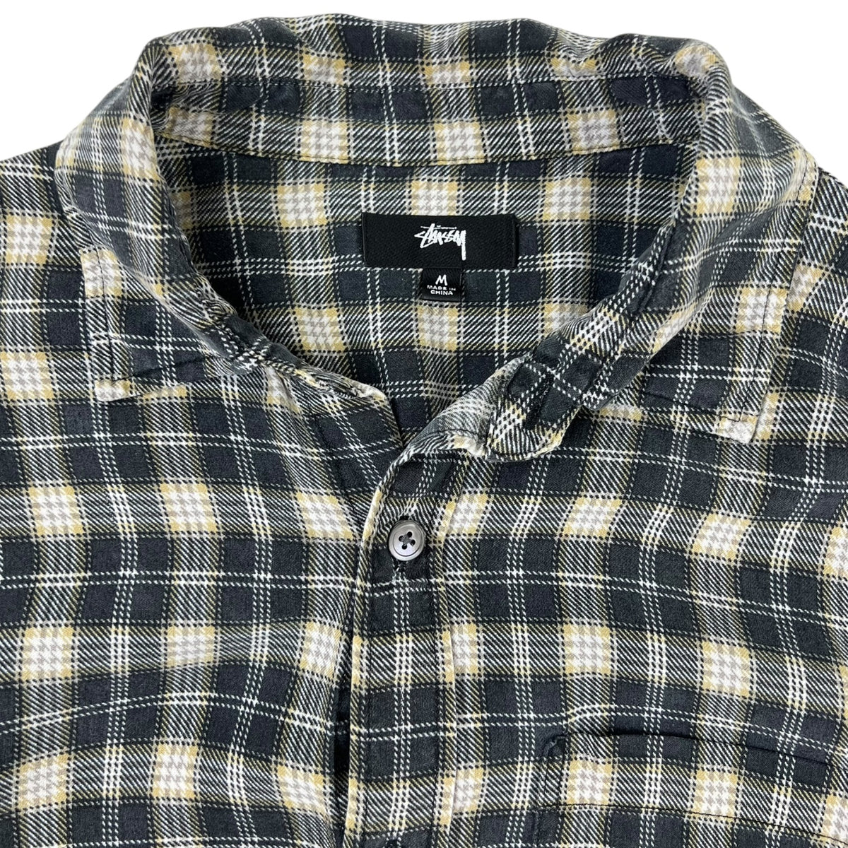 Stussy Matthew Printed Plaid Shirt Black