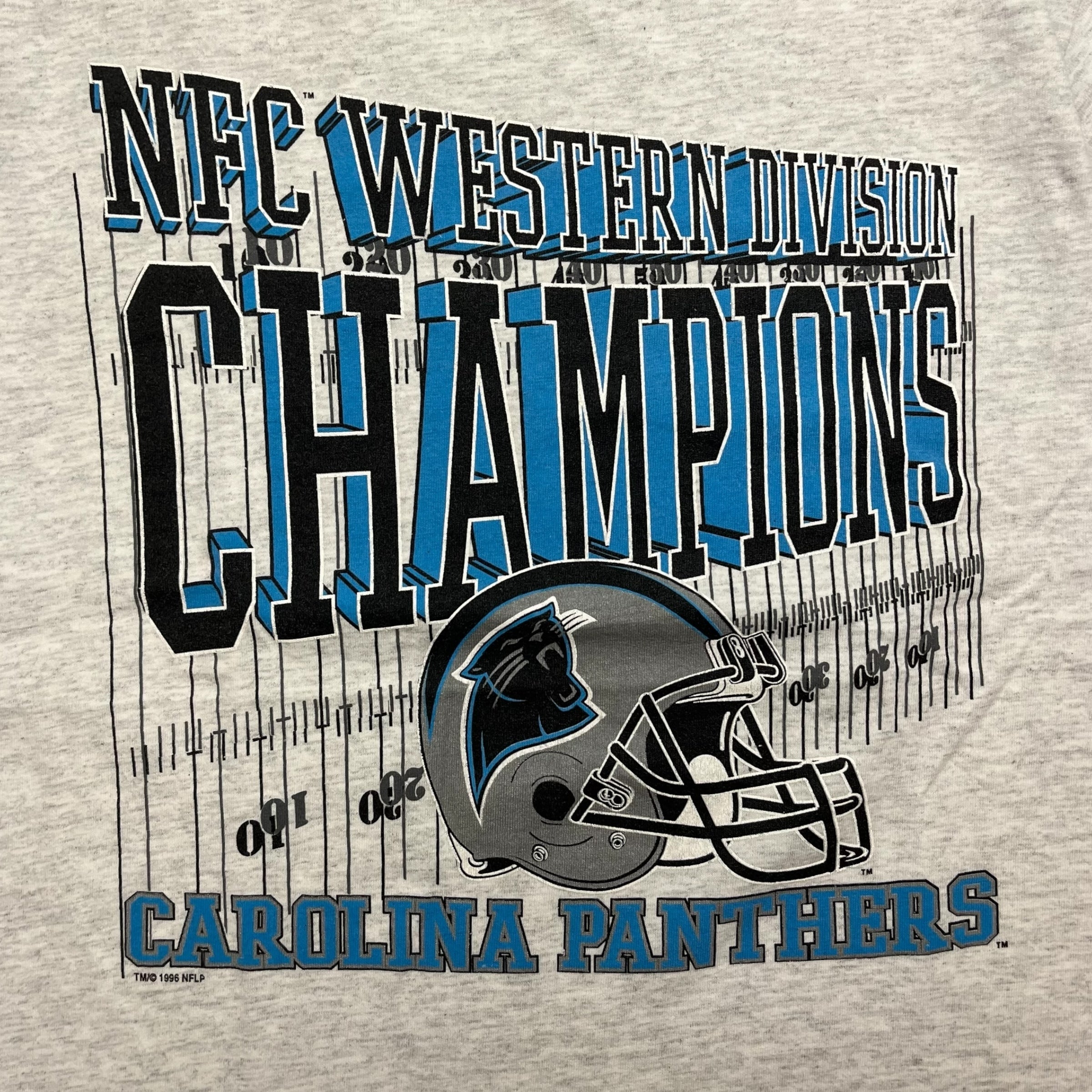 1996 Carolina Panthers NFC Western Champions Tee Grey