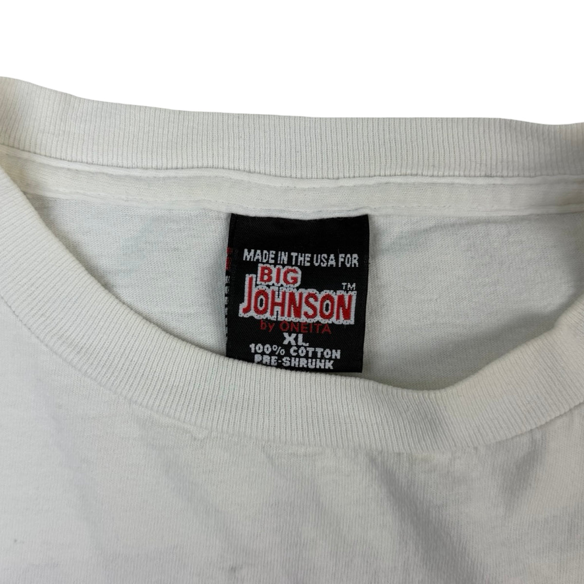 1992 The Big Johnson Gold Card T-Shirt White