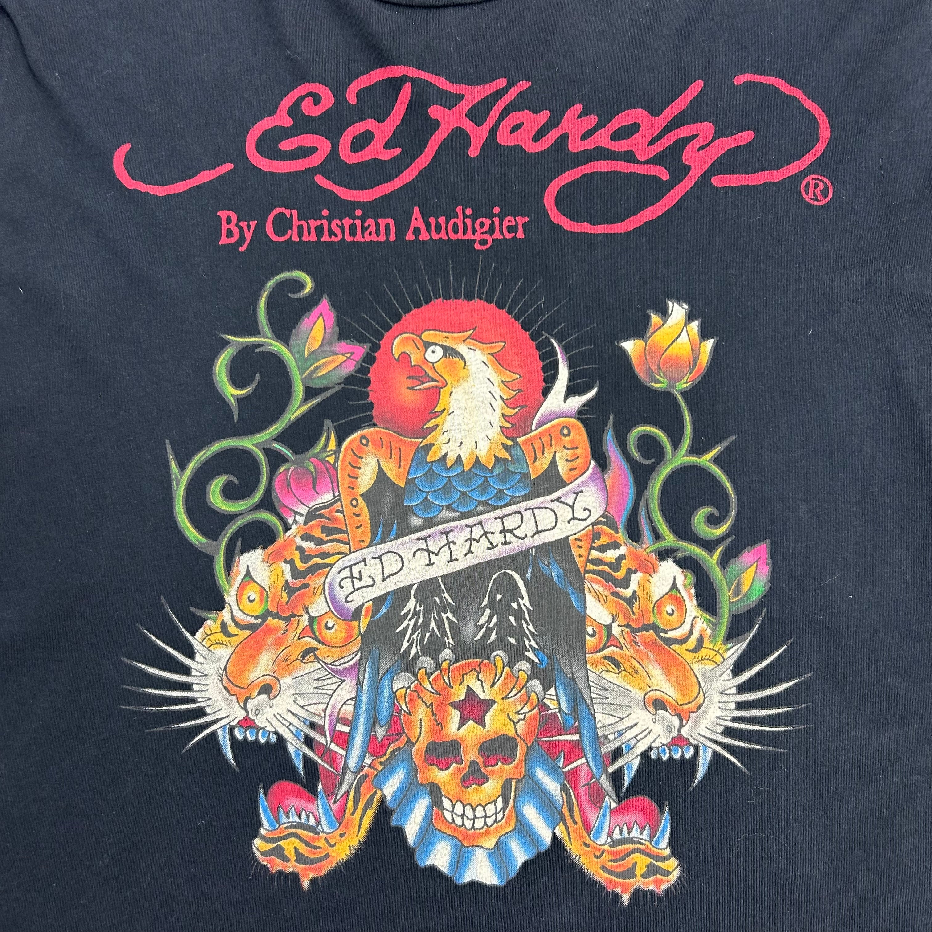 Vintage Y2K Ed Hardy By Christian Audigier Tattoo L/S Black