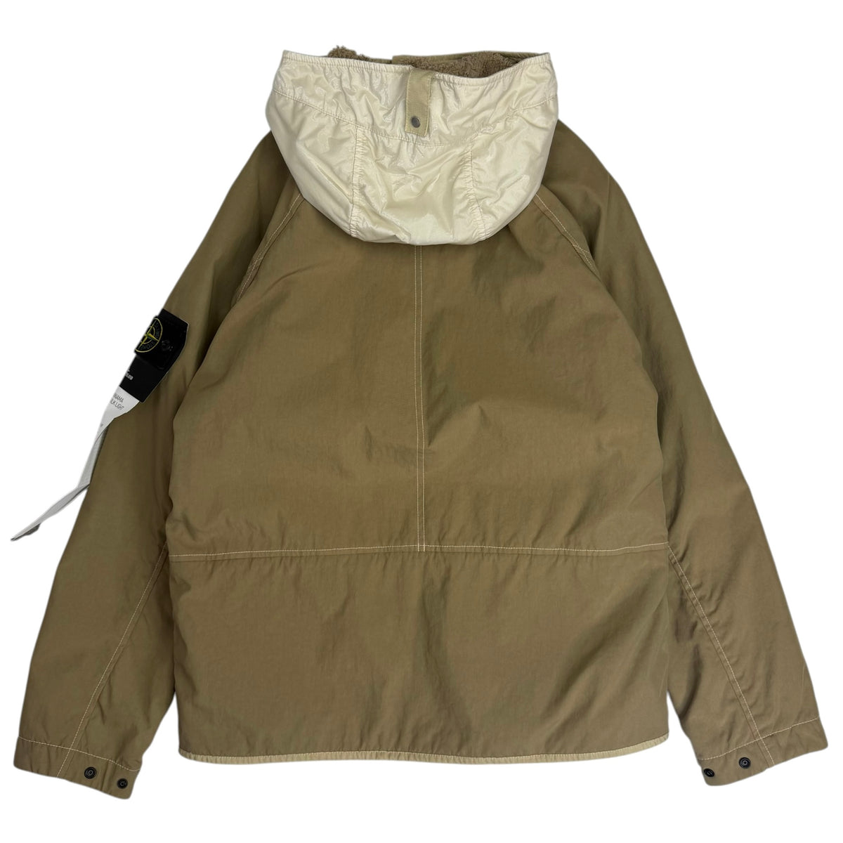 Stone Island Nylon Panama New Silk Light Hooded Jacket Beige