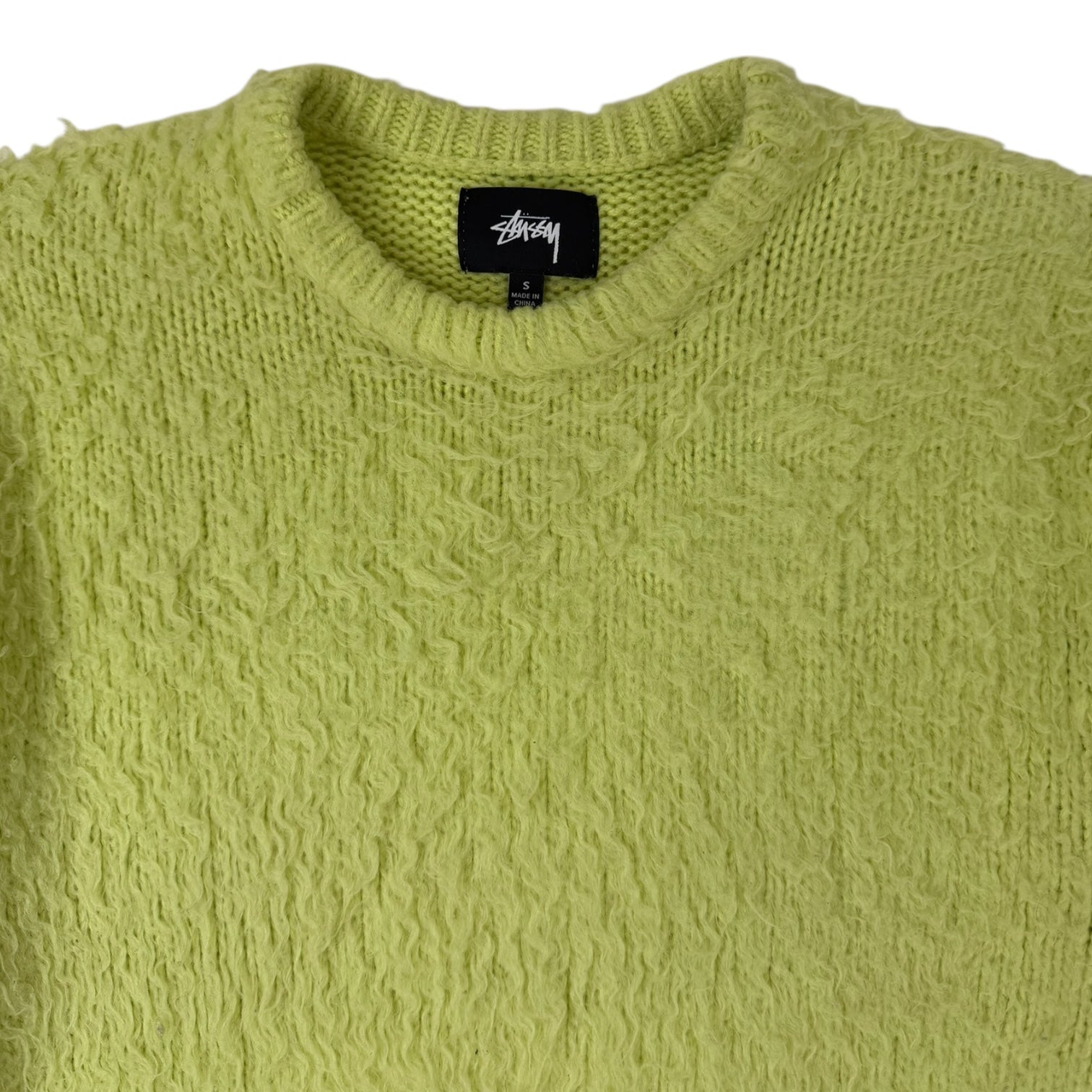 Stussy S Loose Knit Sweater Lime