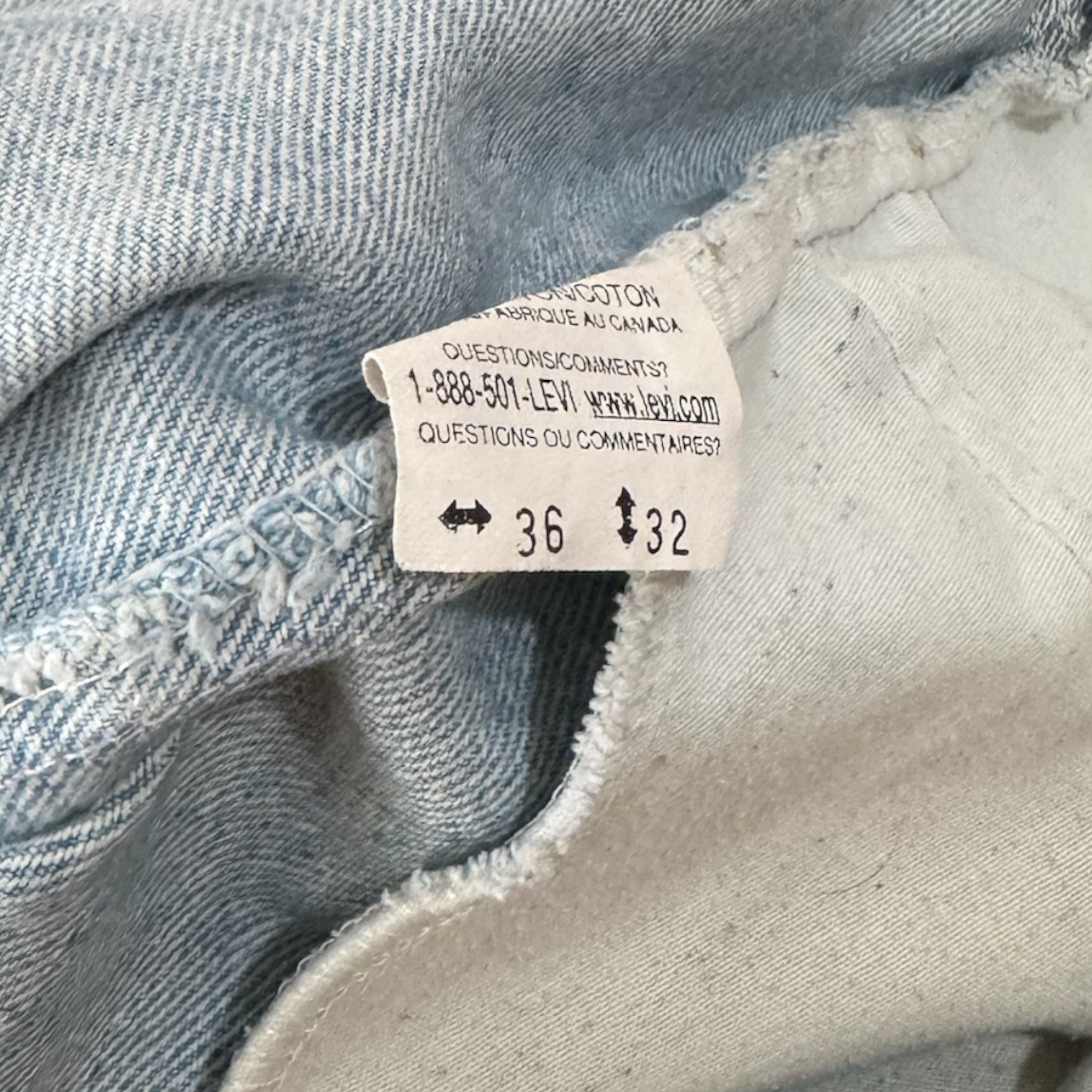 Vintage Levi’s Orange Tab Denim Bottoms Very Light Wash
