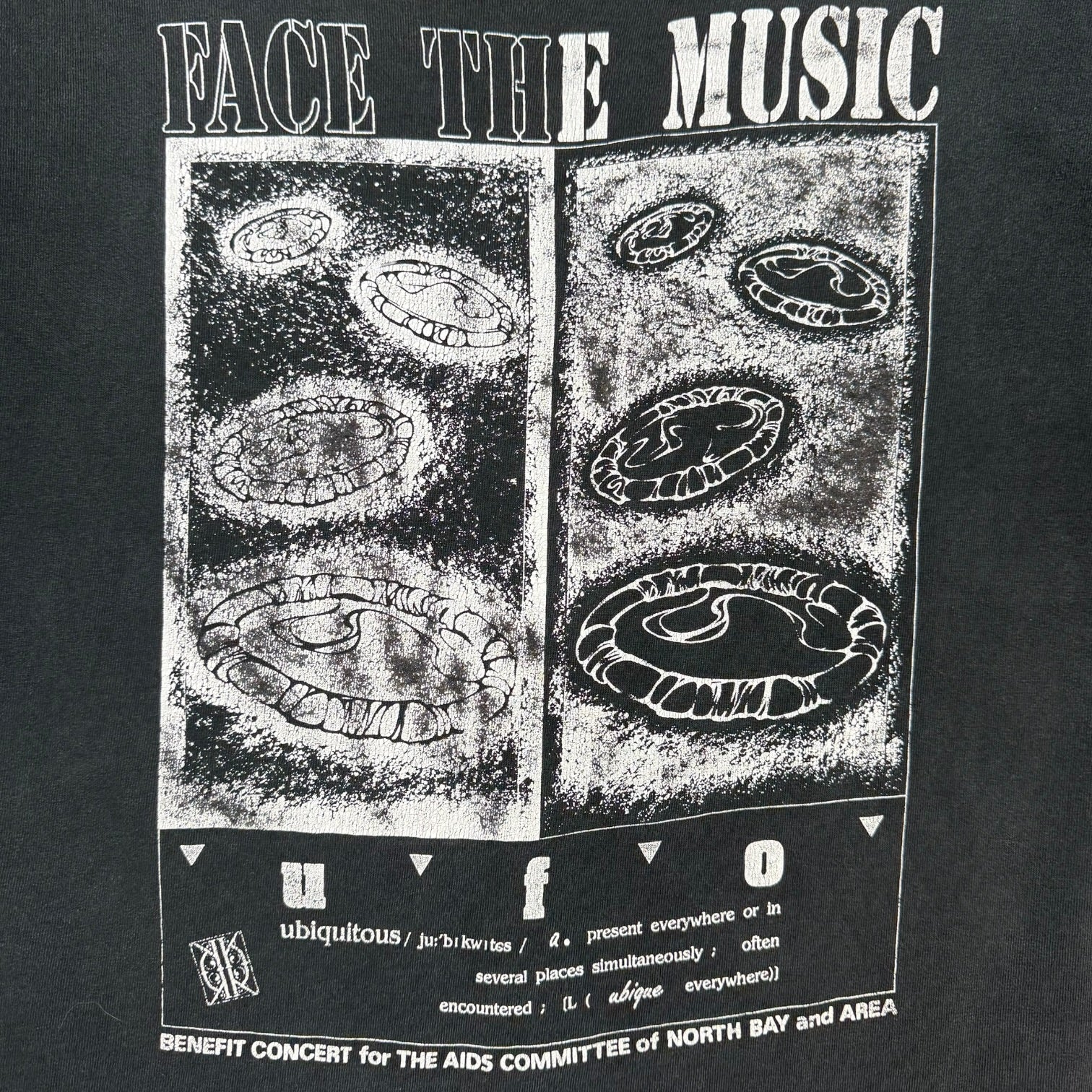 Vintage Face The Music AIDS Benefit Concert Tee Black