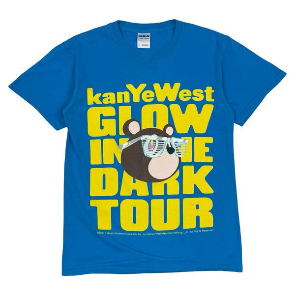 2007 Kanye West Takashi Murakami Glow In The Dark Tour Tee Blue