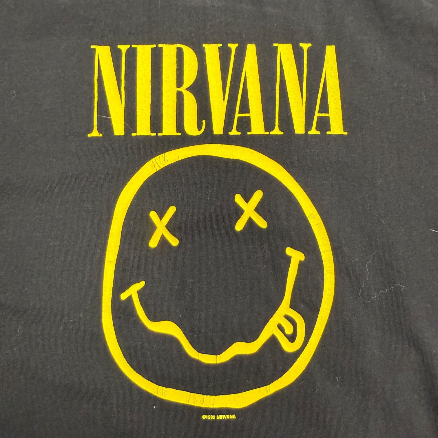 (W) 1992 Nirvana Ringer Baby Tee Black