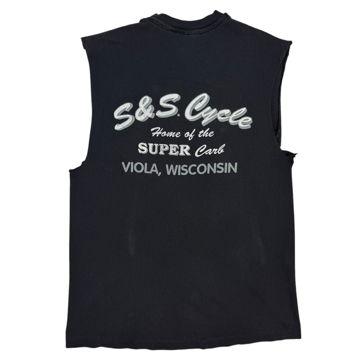 Vintage S&S Super “Shorty” Cutoff Tee Black
