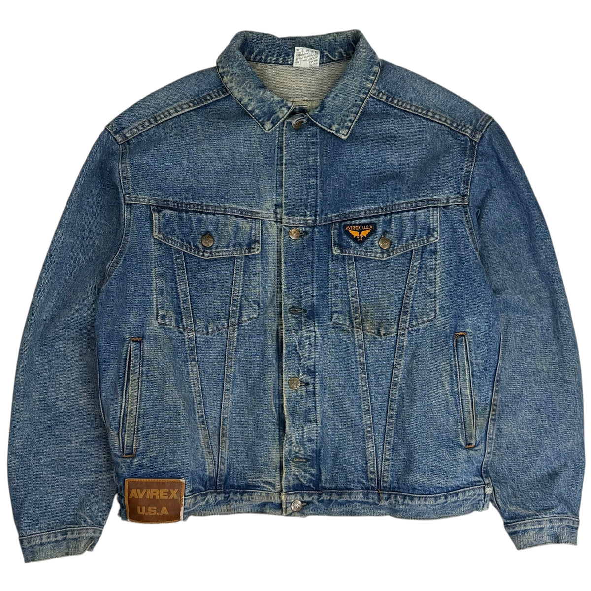 Vintage Avirex Denim Trucker Jacket Blue