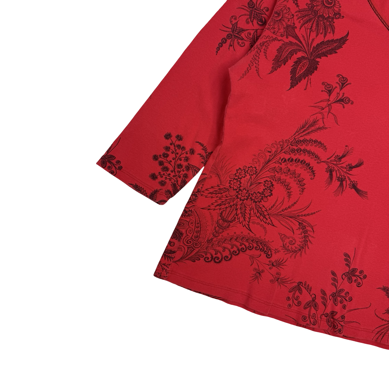 (W) Vintage Jess & Jane Floral Shirt Red