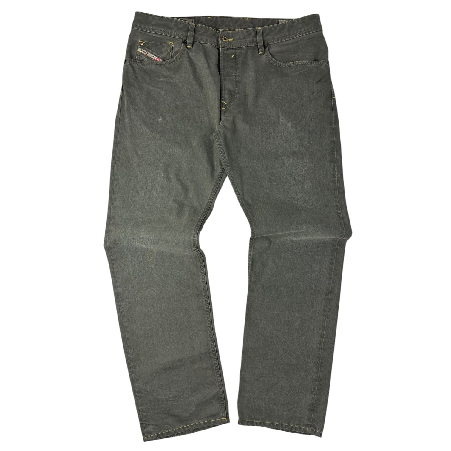 Y2K Diesel Waykee Straight Jeans Washed Green