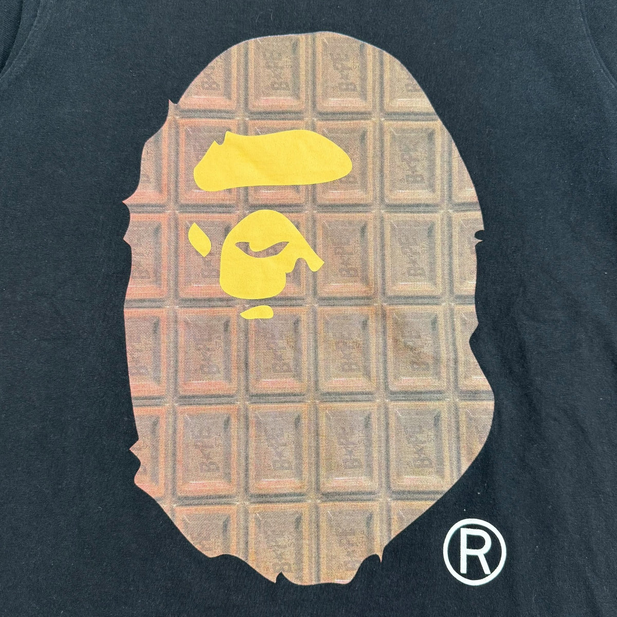 (W) A Bathing Ape BAPE Valentine Chocolate Ape Head Tee Black