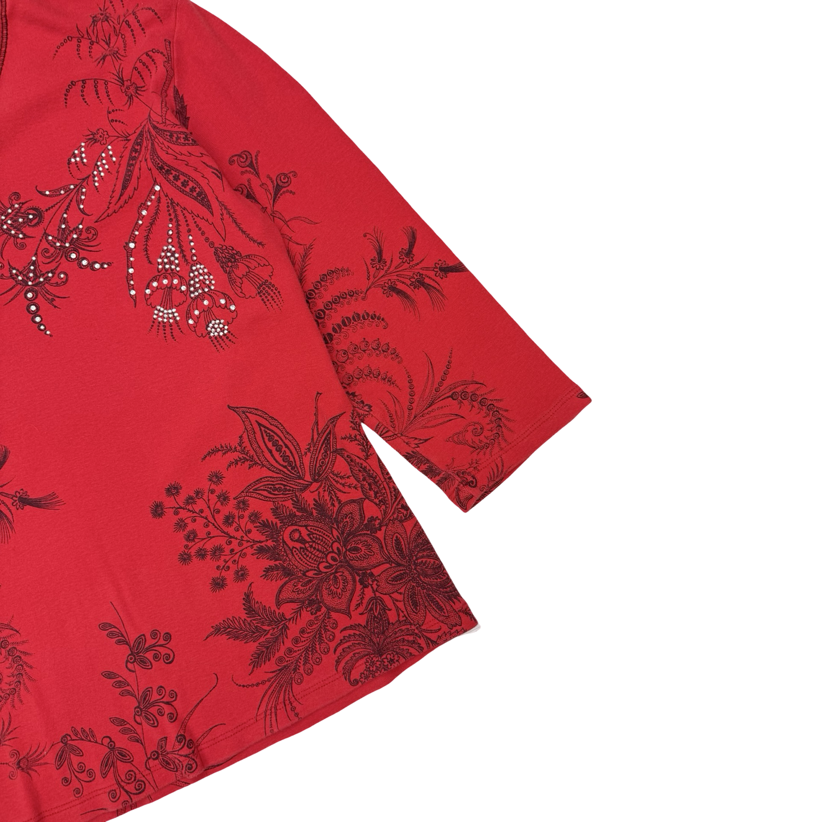 (W) Vintage Jess & Jane Floral Shirt Red