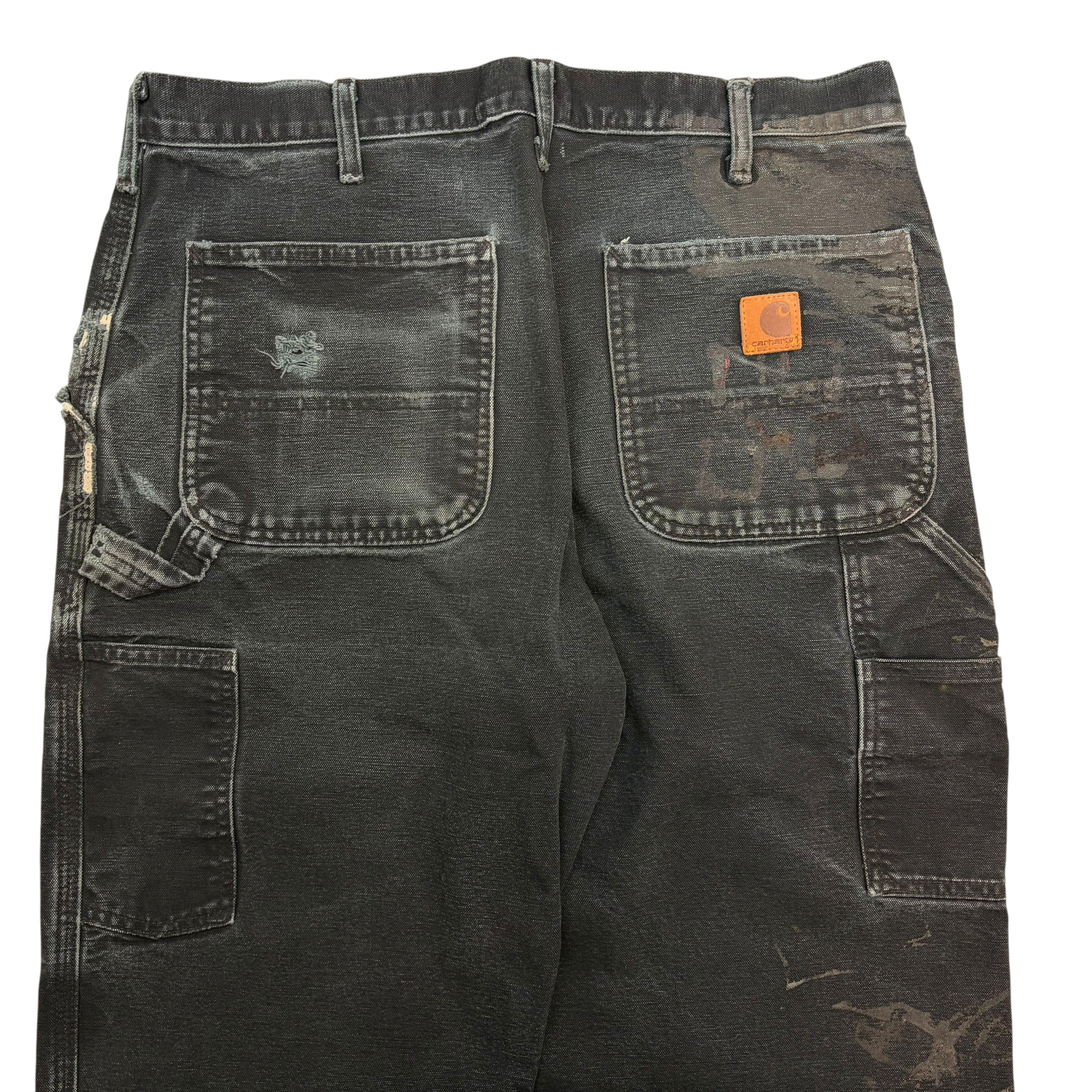 Vintage Carhartt Distressed Carpenter Pants Black
