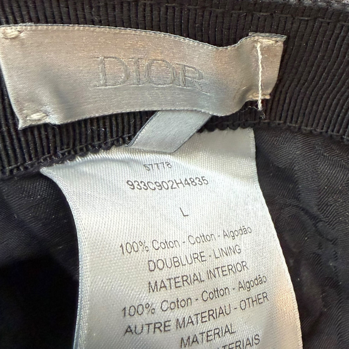 Dior Monogram Trotter Baseball Cap Black