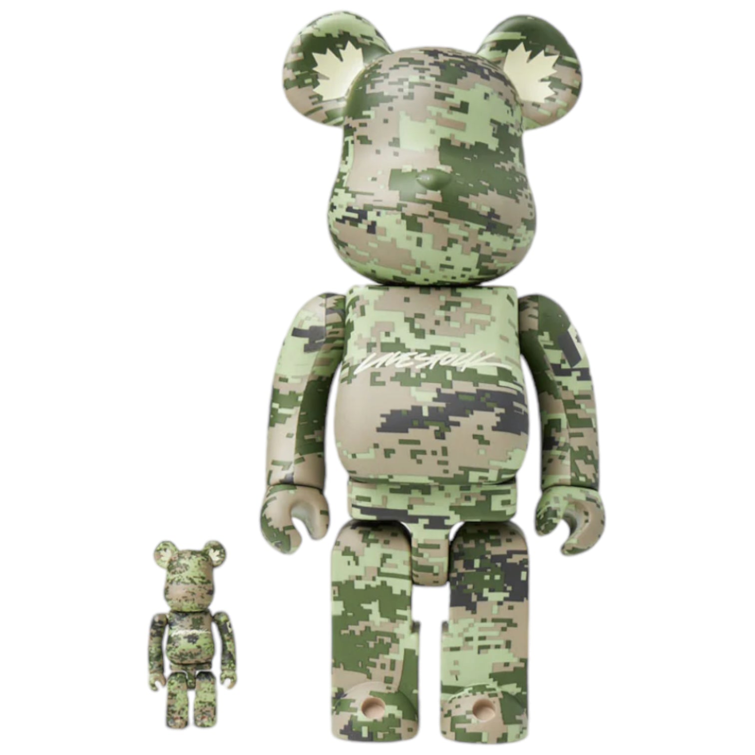 Livestock x Medicom Toy BearBrick 100% & 400% Set / Digital Camouflage