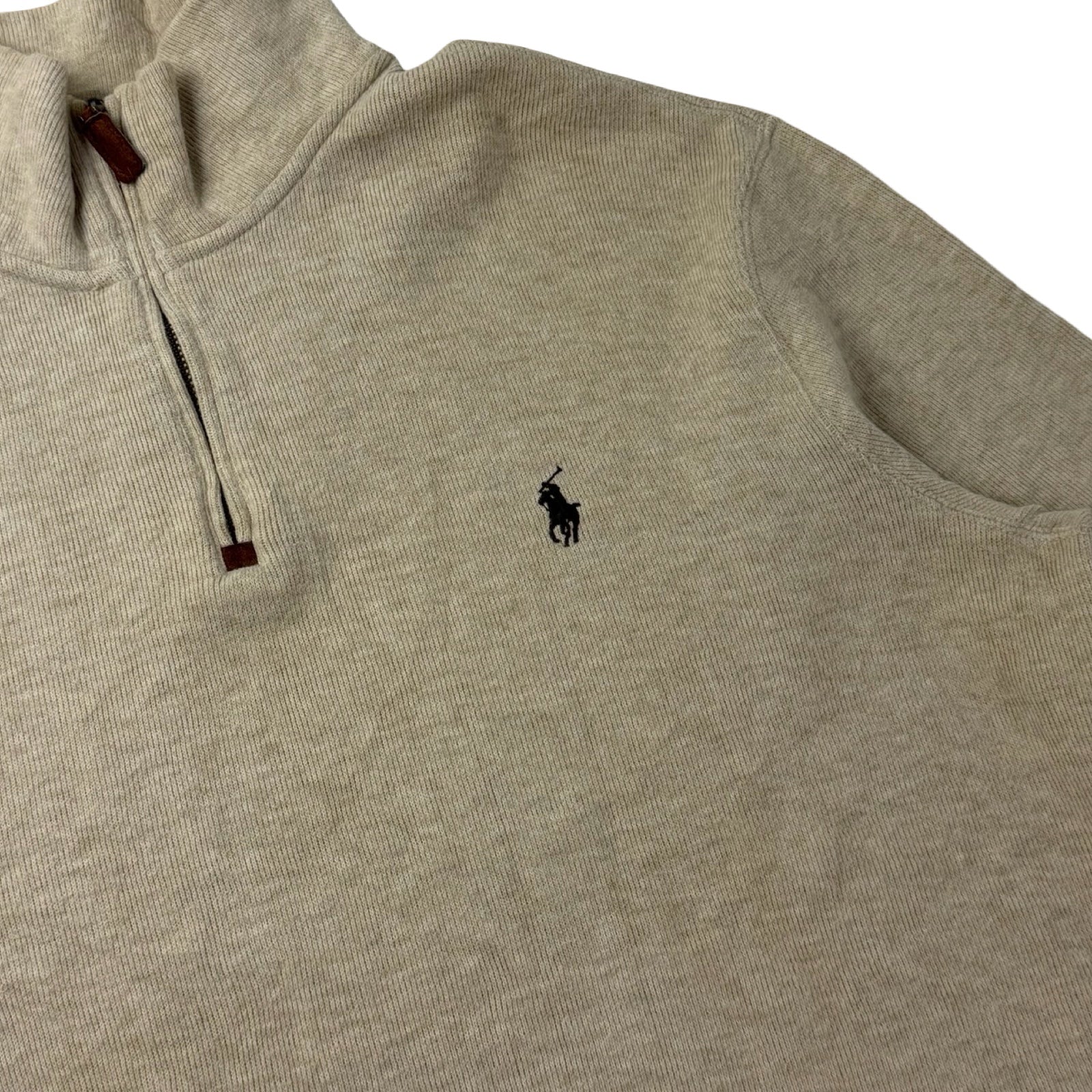 Vintage Polo Ralph Lauren Quarter Zip Sweater Cream