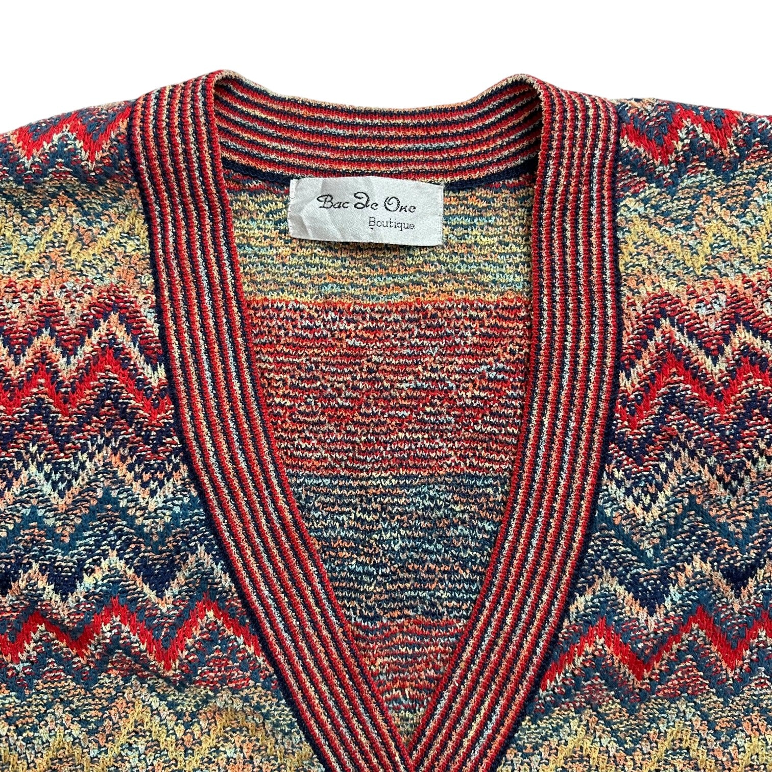 Vintage Bac De One Knit Cardigan Multicolour